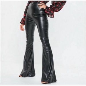 Missguided NWT Faux Leather Flare Pants